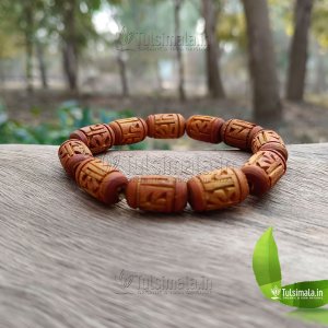Buy Mala Bracelet 12mm Black Wood Bead Bracelet for Men Women Tibetan  Buddhist Prayer Elastic Bracelets at Amazonin