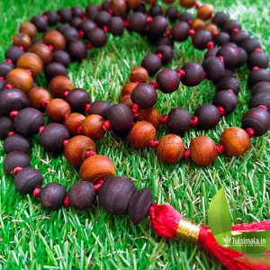 108 Beads Pure Tulsi Beads Japa Mala Custom Hand Made 18-14 mm Beads Size -  Tulsi Mala